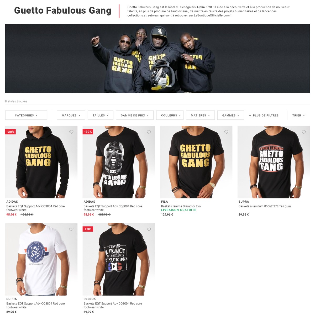 Guetto Fabulous Gang La boutique officielle